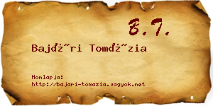Bajári Tomázia névjegykártya
